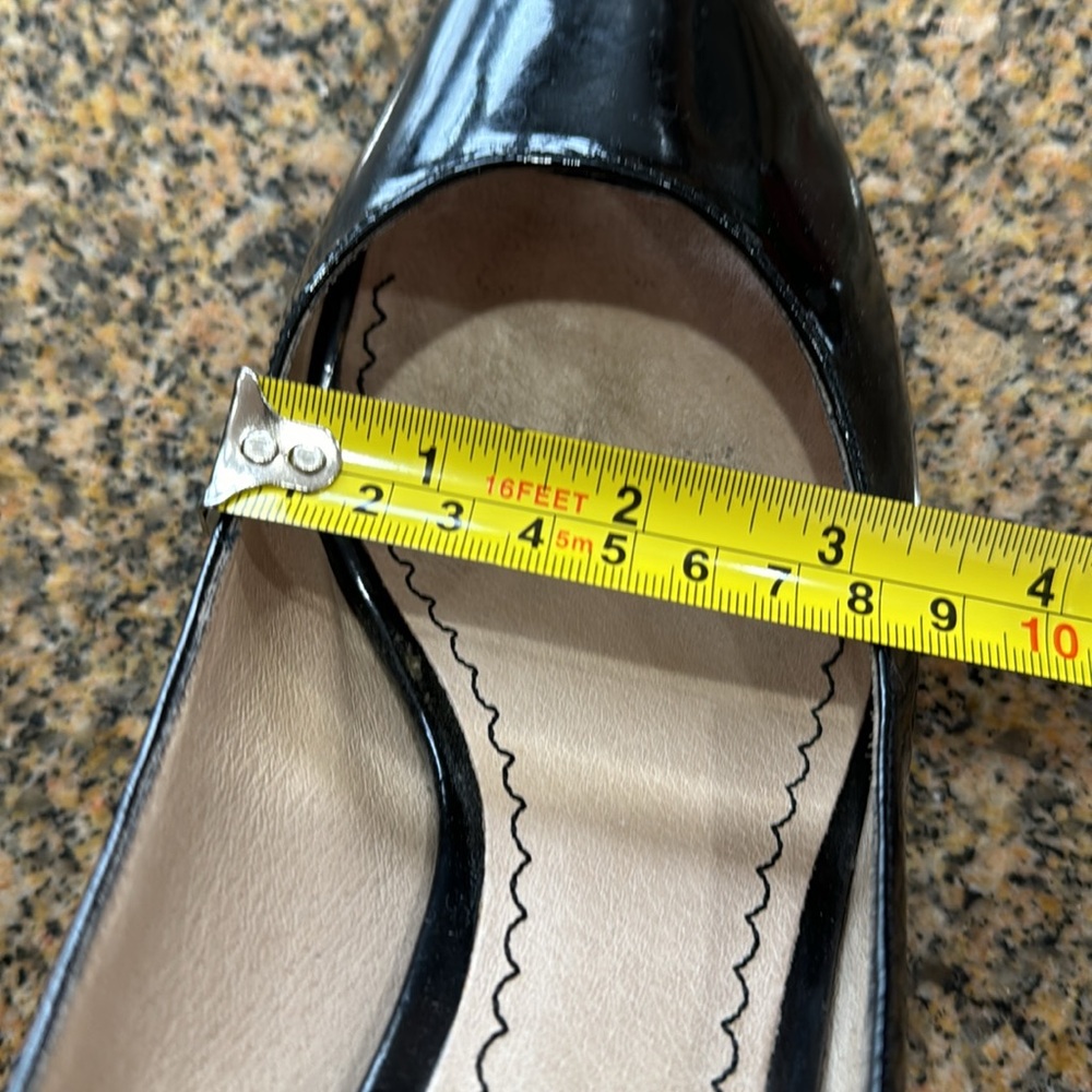 BP (Nordstrom brand) black patent open toe shiny wedge heel size 11 - Picture 12 of 12